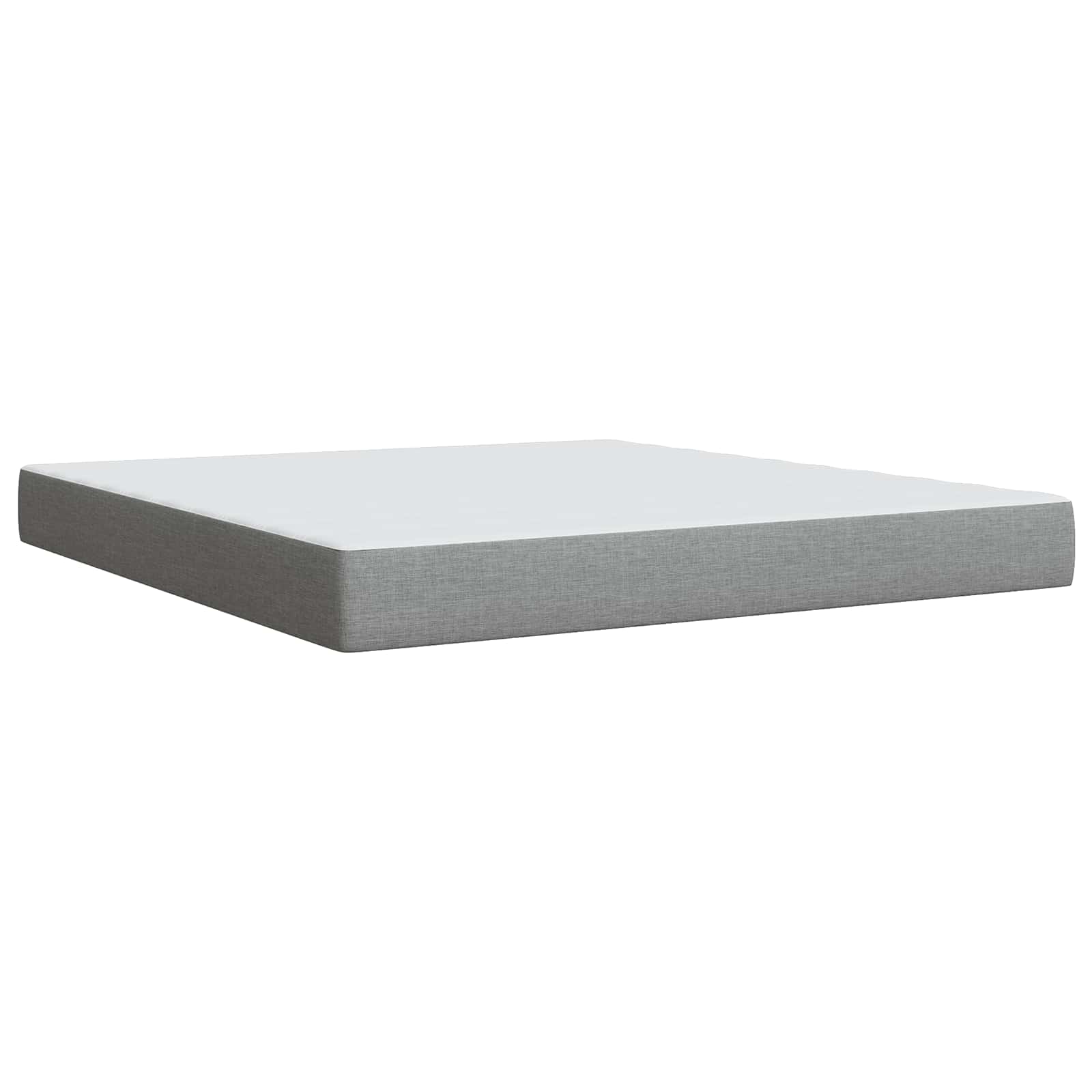 Κρεβάτι box spring με στρώμα Ανοιχτό γκρι 180 x 200 cm Ύφασμα - Pakobazaar