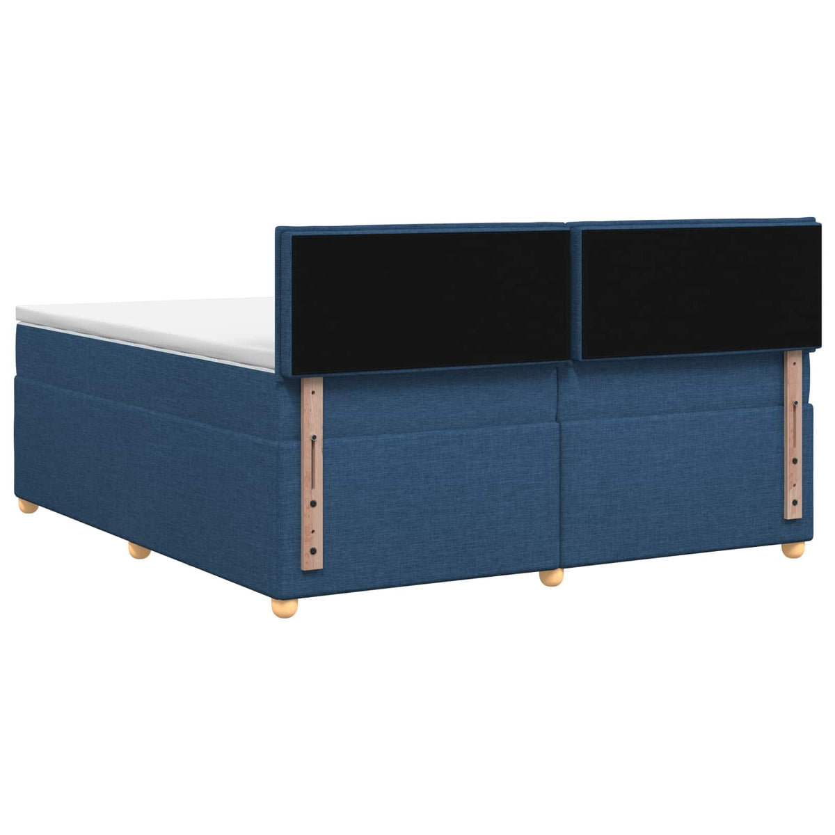 Κρεβάτι box spring με στρώμα Μπλε 200 x 200 cm Ύφασμα - Pakobazaar