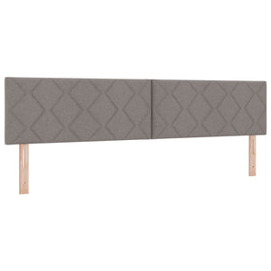 Κρεβάτι box spring με στρώμα Taupe 200 x 200 cm Ύφασμα - Pakobazaar