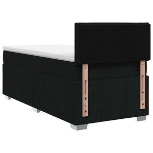 Κρεβάτι box spring με στρώμα Μαύρο 90 x 190 cm Ύφασμα - Pakobazaar