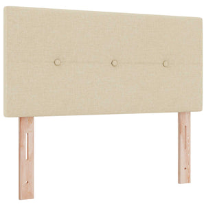 Κρεβάτι box spring με στρώμα Κρεμ 100 x 200 cm Ύφασμα - Pakobazaar