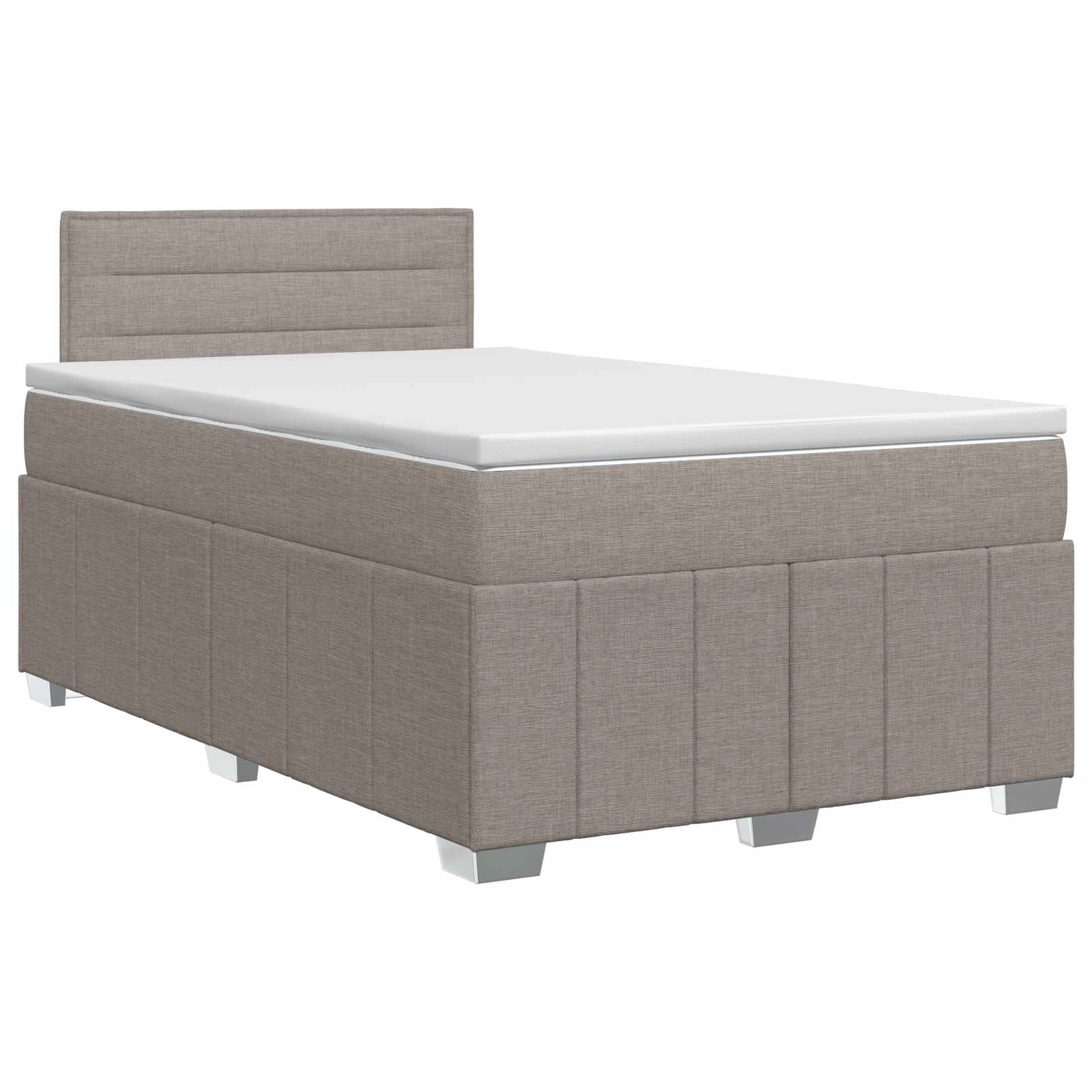 Κρεβάτι box spring με στρώμα Taupe 120 x 190 cm Ύφασμα - Pakobazaar