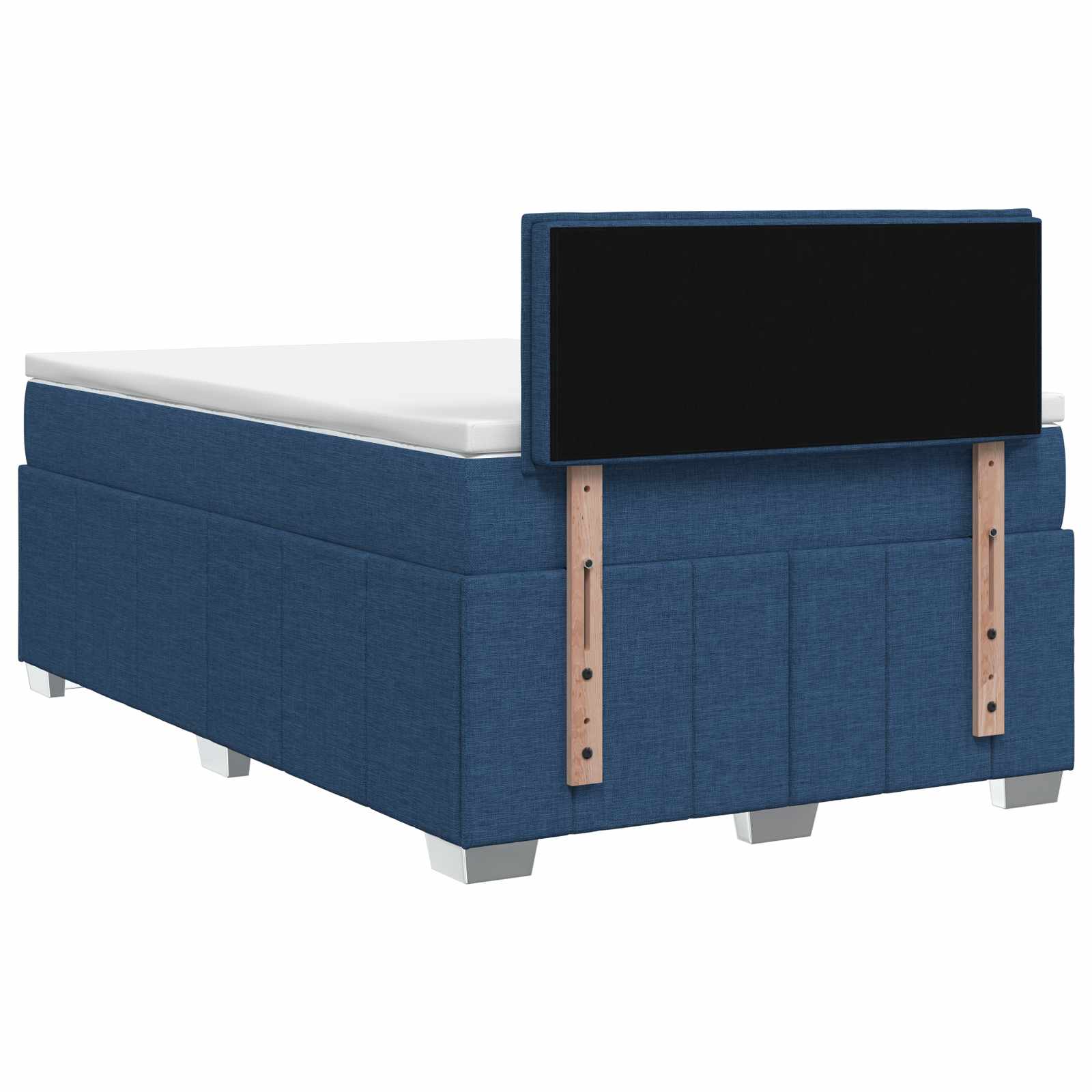 Κρεβάτι box spring με στρώμα Μπλε 120 x 190 cm Ύφασμα - Pakobazaar