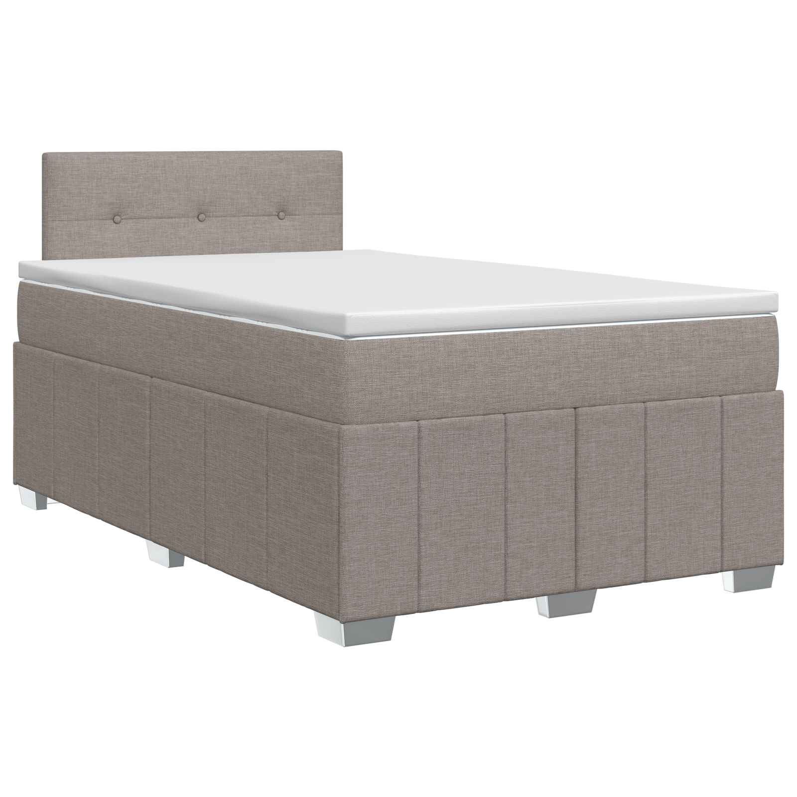 Κρεβάτι box spring με στρώμα Taupe 120 x 190 cm Ύφασμα - Pakobazaar