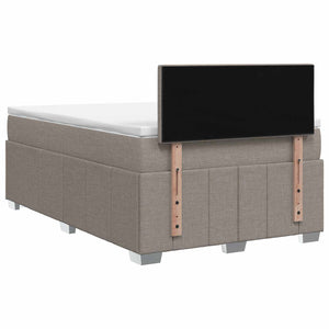 Κρεβάτι box spring με στρώμα Taupe 120 x 190 cm Ύφασμα - Pakobazaar