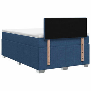 Κρεβάτι box spring με στρώμα Μπλε 120 x 190 cm Ύφασμα - Pakobazaar