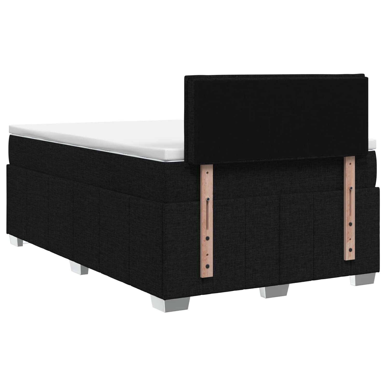 Κρεβάτι box spring με στρώμα Μαύρο 120 x 200 cm Ύφασμα - Pakobazaar