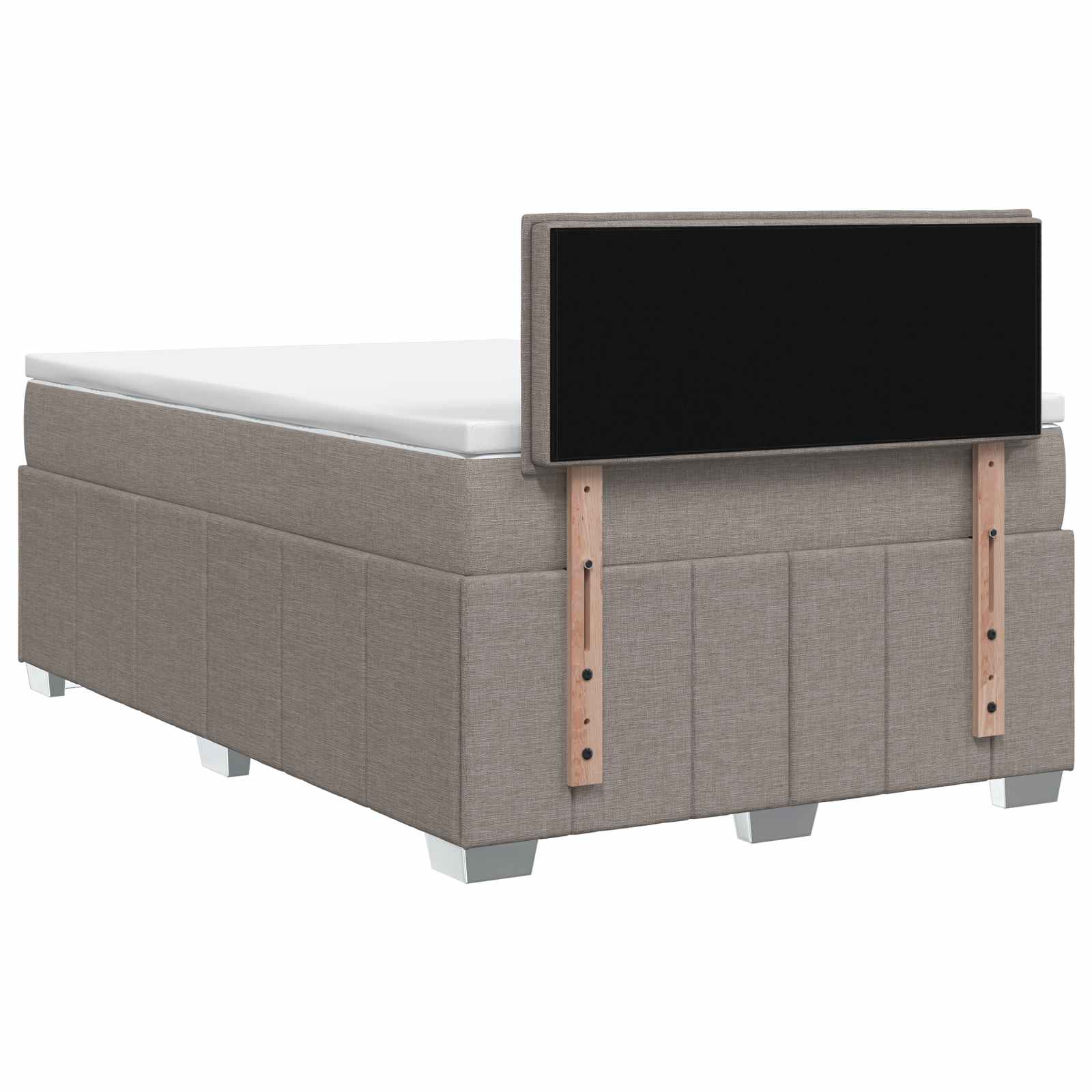 Κρεβάτι box spring με στρώμα Taupe 120 x 200 cm Ύφασμα