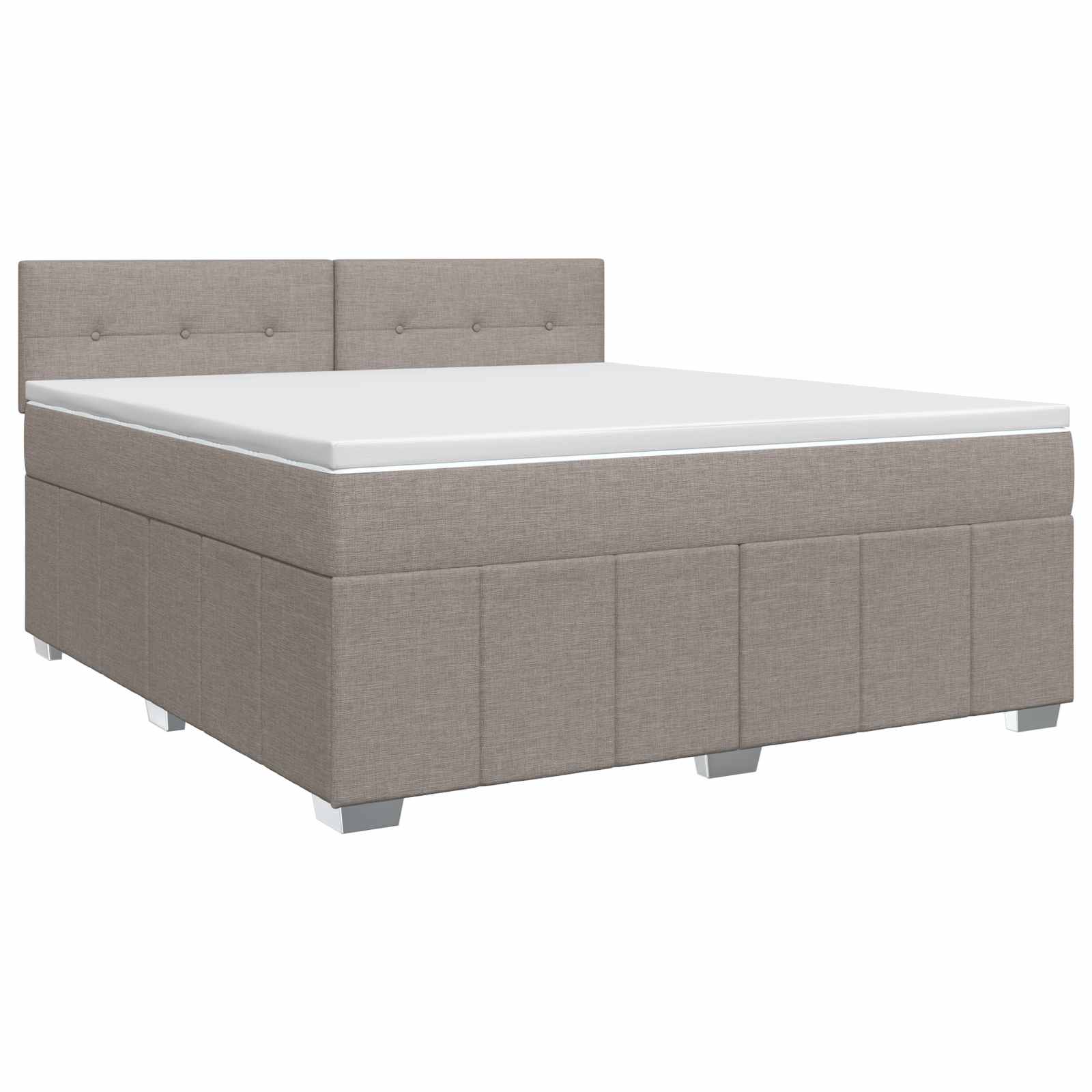 Κρεβάτι box spring με στρώμα Taupe 140 x 200 cm Ύφασμα