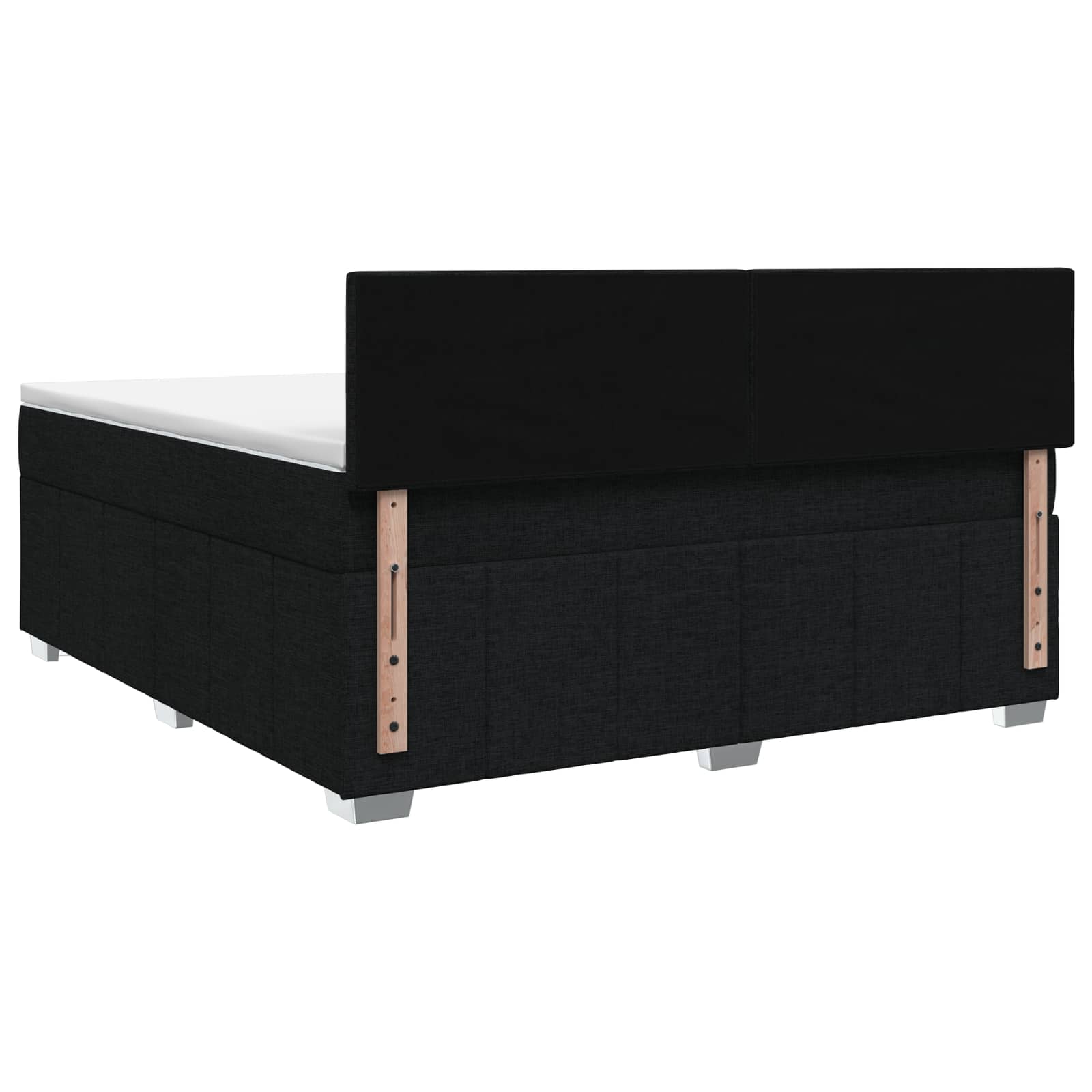 Κρεβάτι box spring με στρώμα Μαύρο 140 x 200 cm Ύφασμα