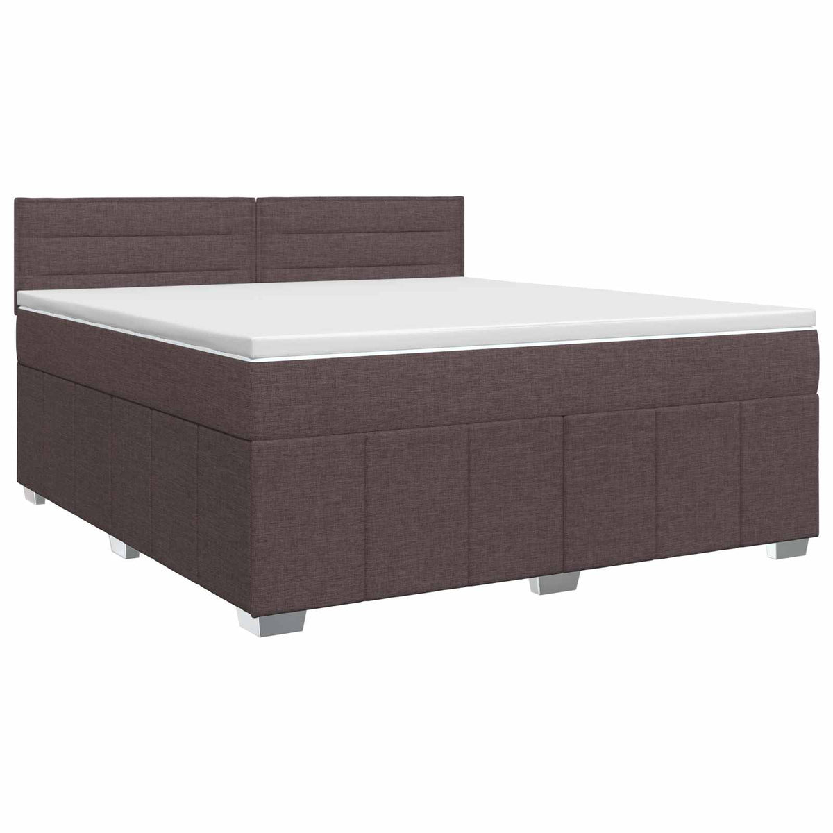 Κρεβάτι box spring με στρώμα Σκούρο Καφέ 160 x 200 cm Ύφασμα