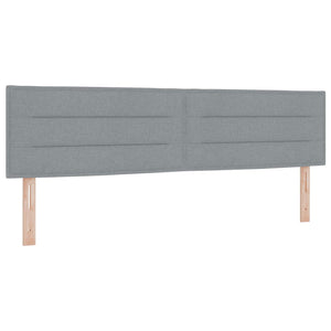 Κρεβάτι box spring με στρώμα Ανοιχτό γκρι 180 x 200 cm Ύφασμα