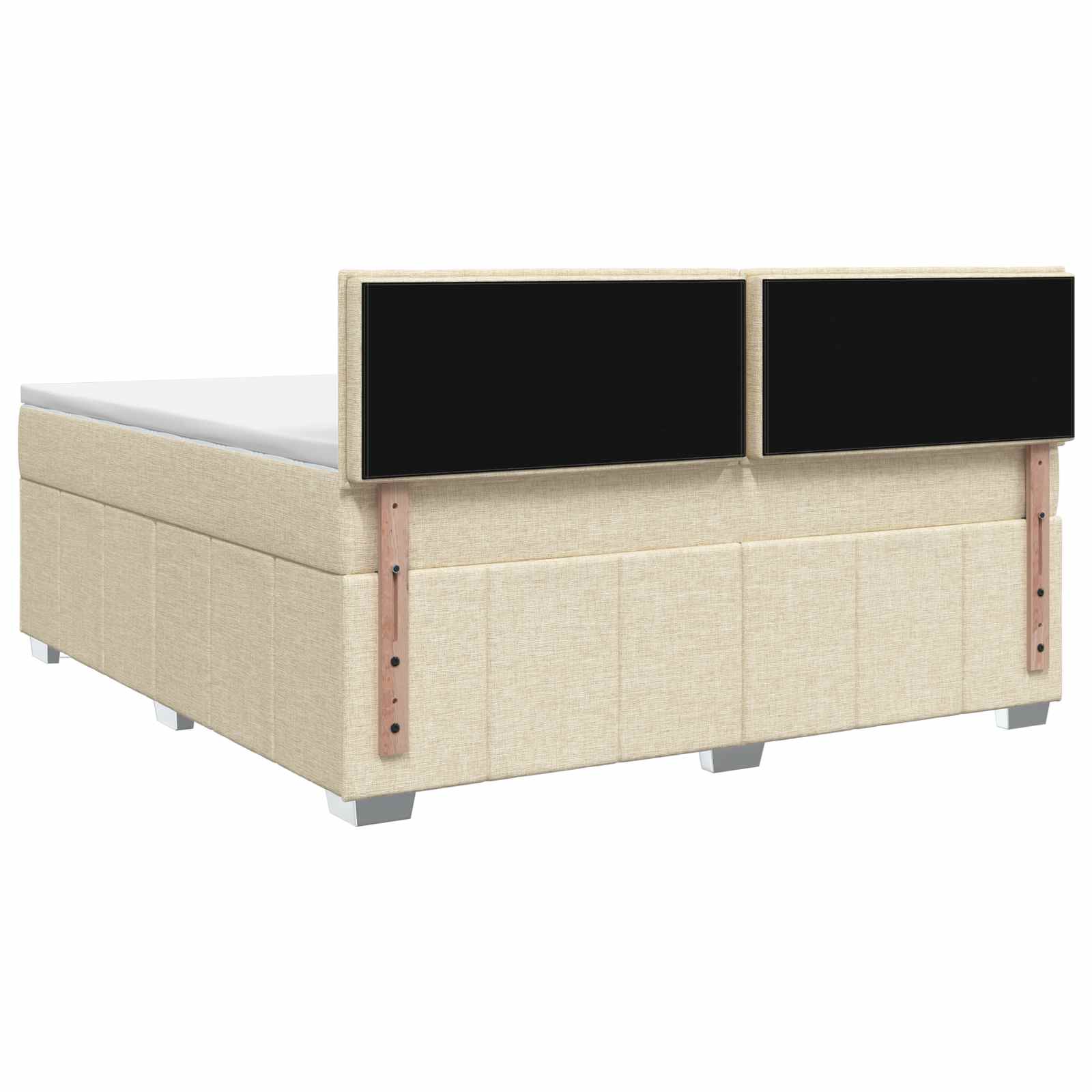 Κρεβάτι box spring με στρώμα Κρεμ 180 x 200 cm Ύφασμα - Pakobazaar