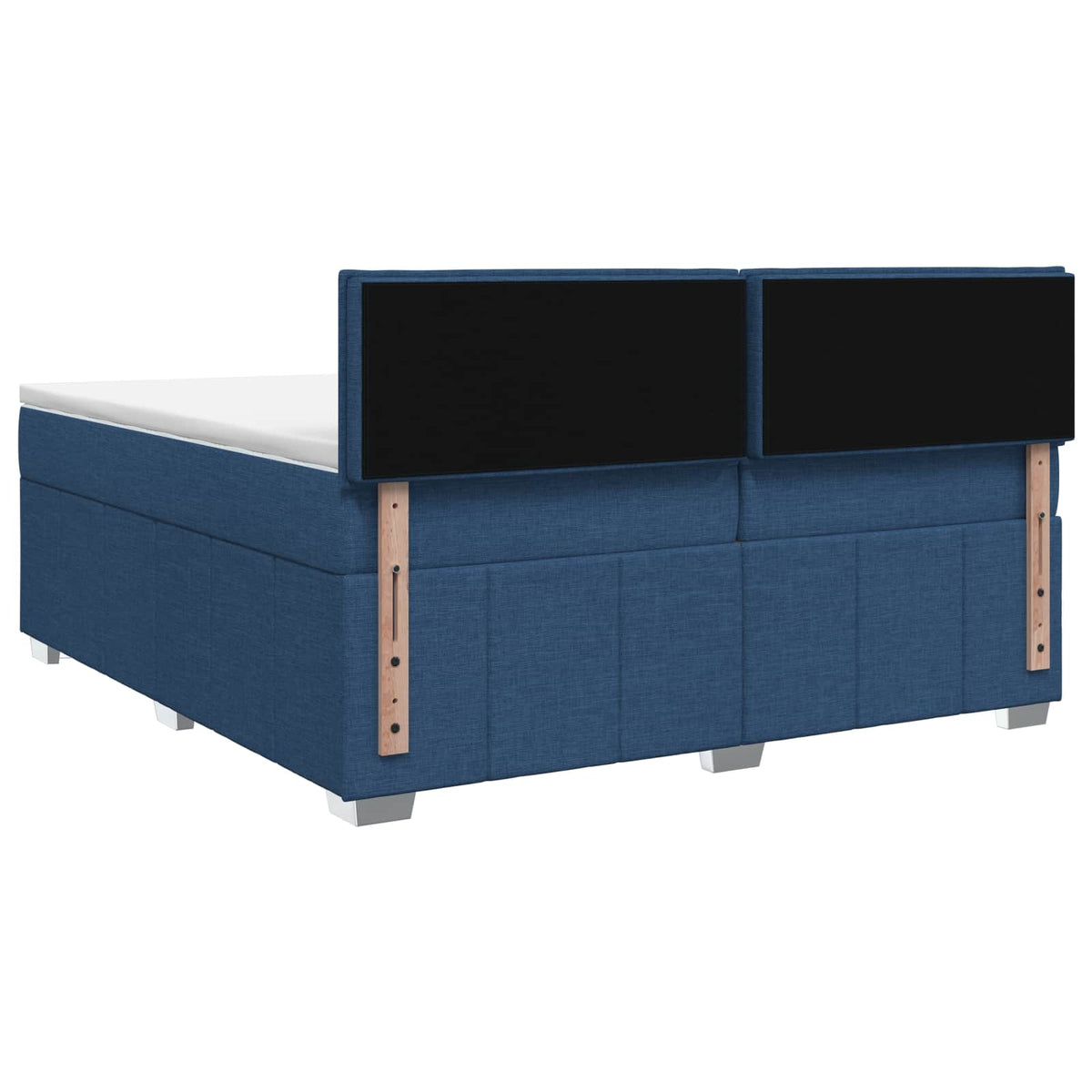 Κρεβάτι box spring με στρώμα Μπλε 200 x 200 cm Ύφασμα