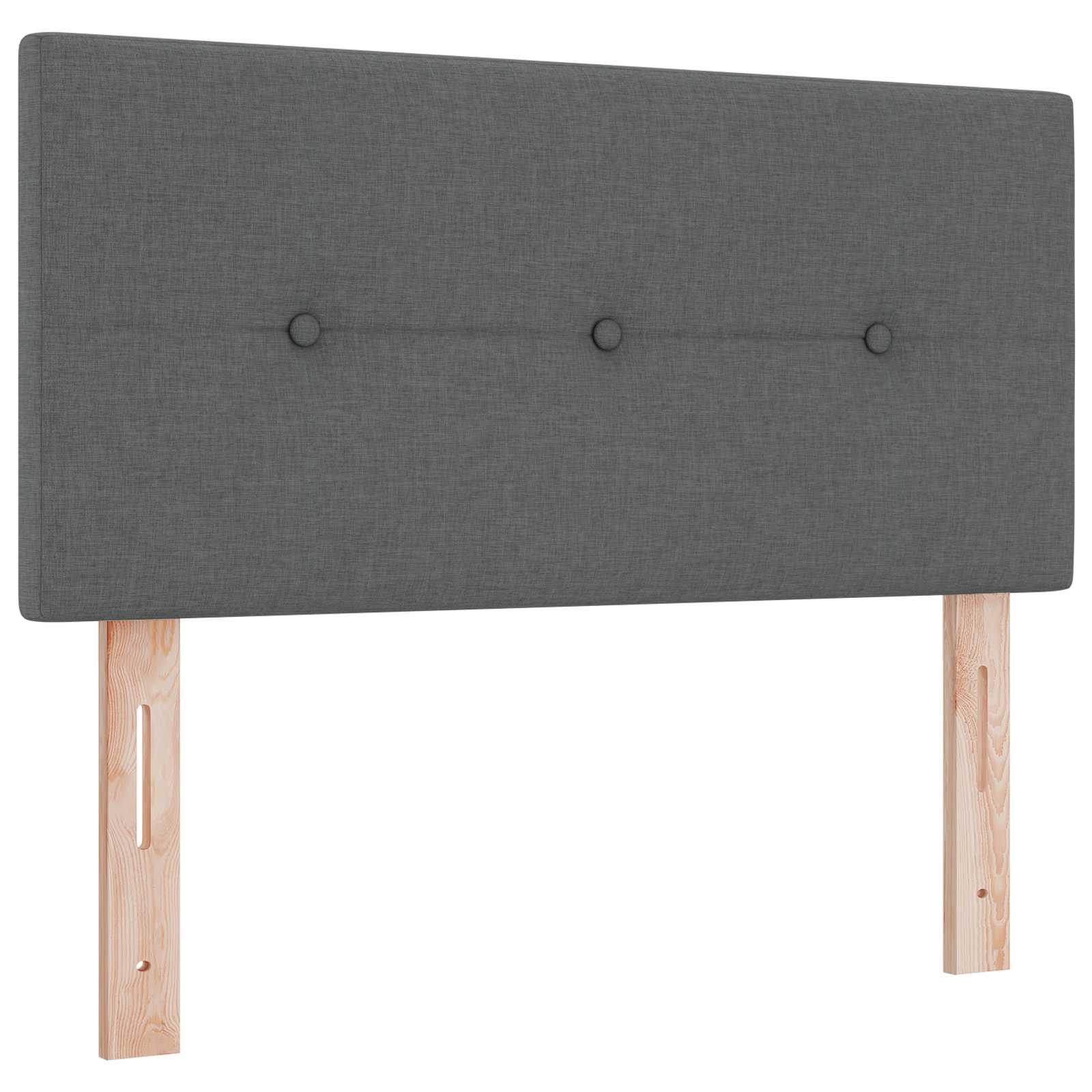 Κρεβάτι box spring με στρώμα Σκούρο Γκρι 90 x 190 cm Ύφασμα
