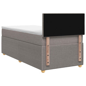Κρεβάτι box spring με στρώμα Taupe 90 x 190 cm Ύφασμα - Pakobazaar