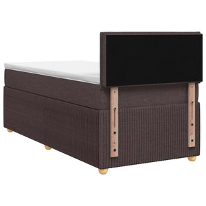 Κρεβάτι box spring με στρώμα Σκούρο Καφέ 90 x 200 cm Ύφασμα