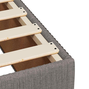 Κρεβάτι box spring με στρώμα Taupe 100 x 200 cm Ύφασμα - Pakobazaar