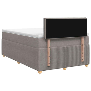 Κρεβάτι box spring με στρώμα Taupe 120 x 190 cm Ύφασμα