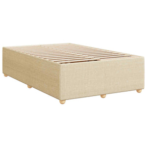 Κρεβάτι box spring με στρώμα Κρεμ 120 x 190 cm Ύφασμα - Pakobazaar