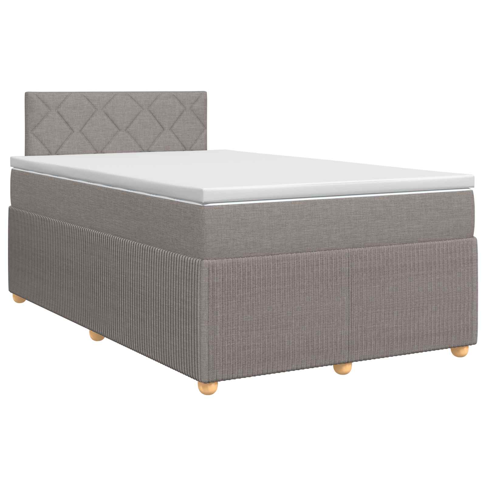 Κρεβάτι box spring με στρώμα Taupe 120 x 190 cm Ύφασμα