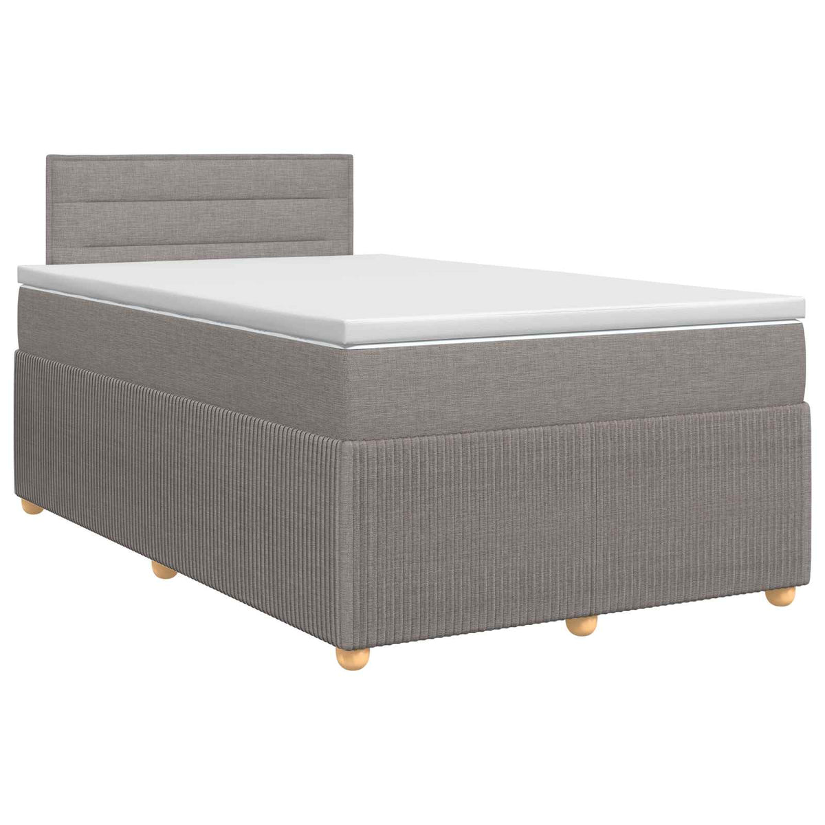 Κρεβάτι box spring με στρώμα Taupe 120 x 200 cm Ύφασμα