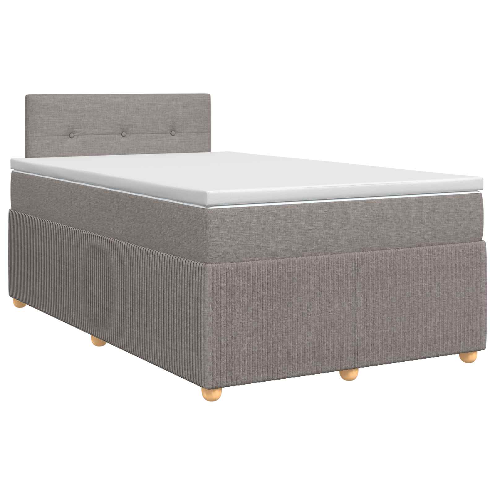 Κρεβάτι box spring με στρώμα Taupe 120 x 200 cm Ύφασμα