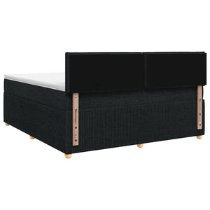 Κρεβάτι box spring με στρώμα Μαύρο 140 x 200 cm Ύφασμα - Pakobazaar