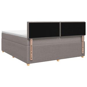 Κρεβάτι box spring με στρώμα Taupe 140 x 200 cm Ύφασμα