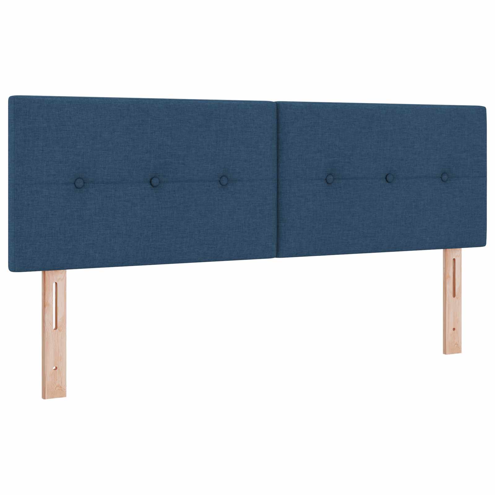 Κρεβάτι box spring με στρώμα Μπλε 160 x 200 cm Ύφασμα