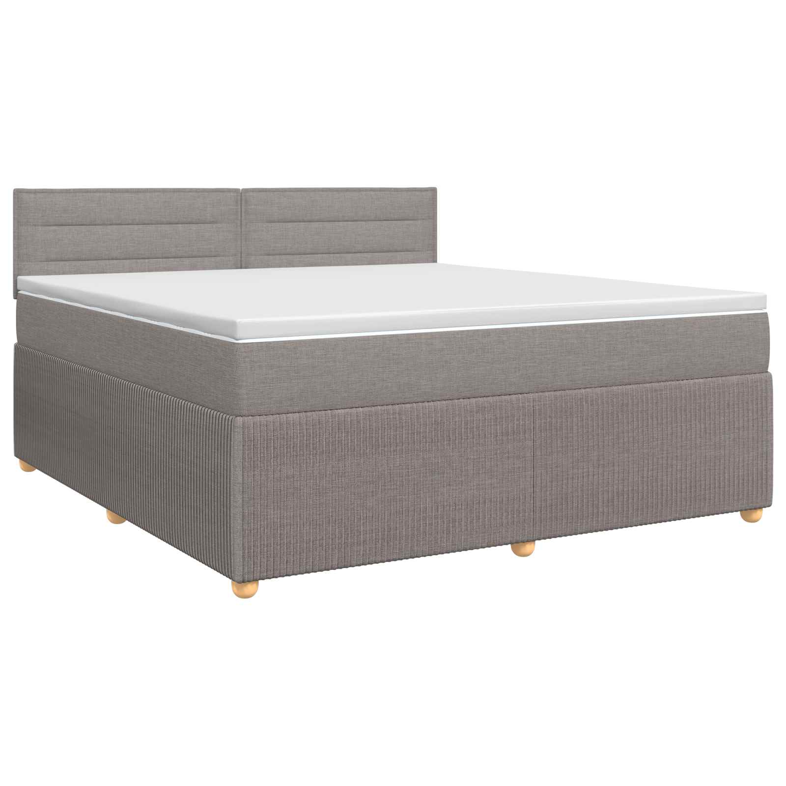 Κρεβάτι box spring με στρώμα Taupe 180 x 200 cm Ύφασμα