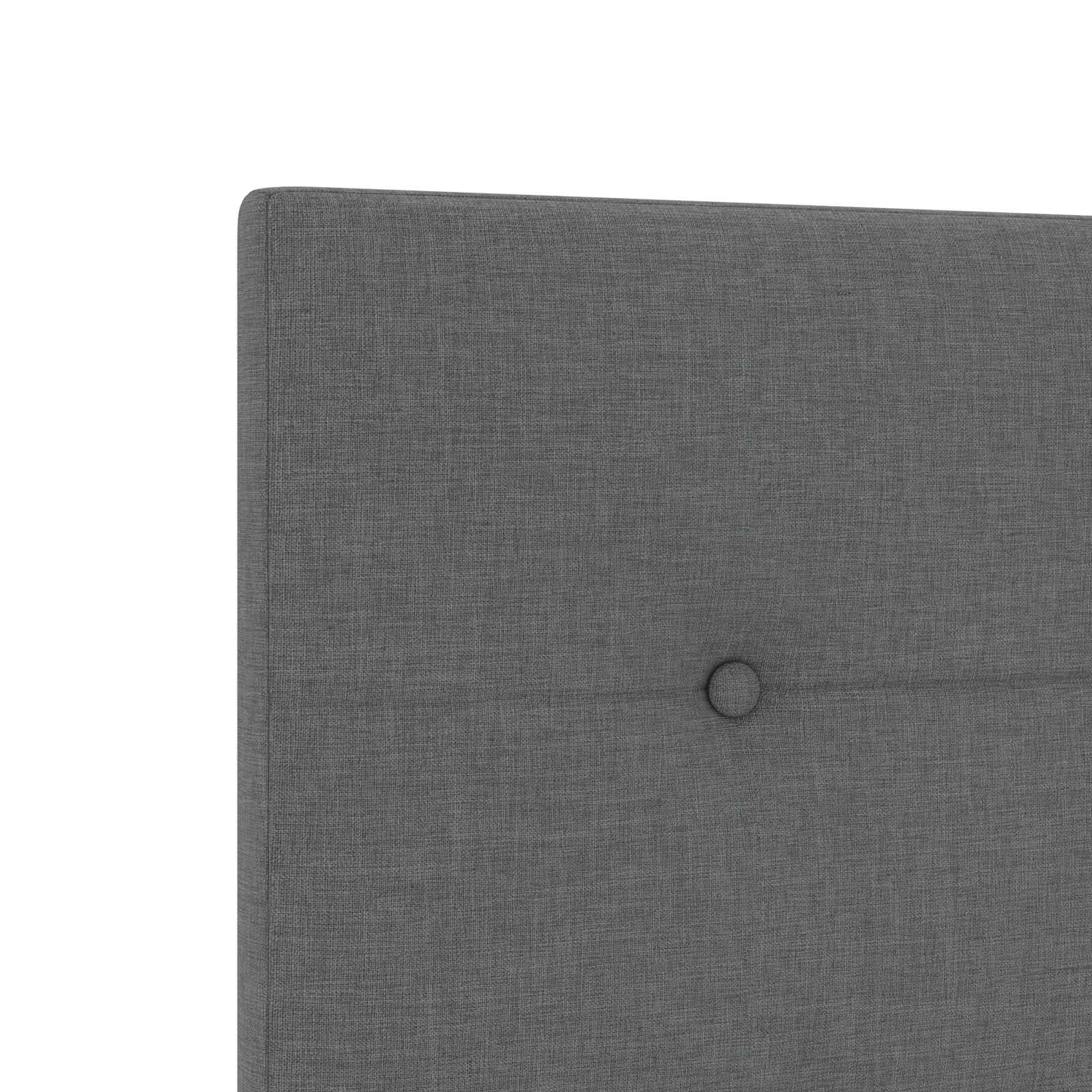 Κρεβάτι box spring με στρώμα Σκούρο Γκρι 200 x 200 cm Ύφασμα - Pakobazaar