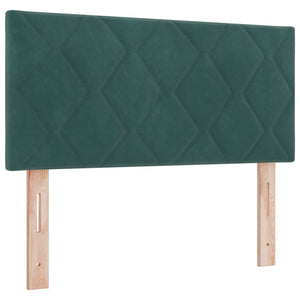 Κρεβάτι box spring με στρώμα Σκούρο Πράσινο 80 x 200 cm Βελούδο - Pakobazaar