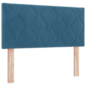 Κρεβάτι box spring με στρώμα Μπλε 120 x 190 cm Βελούδο - Pakobazaar
