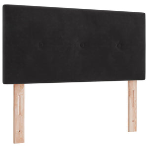 Κρεβάτι box spring με στρώμα Μαύρο 120 x 200 cm Βελούδο