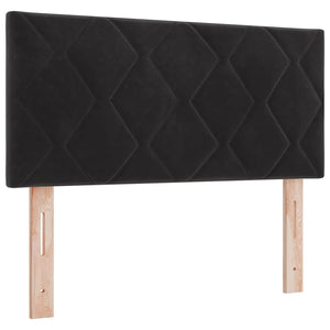 Κρεβάτι box spring με στρώμα Μαύρο 120 x 200 cm Βελούδο - Pakobazaar