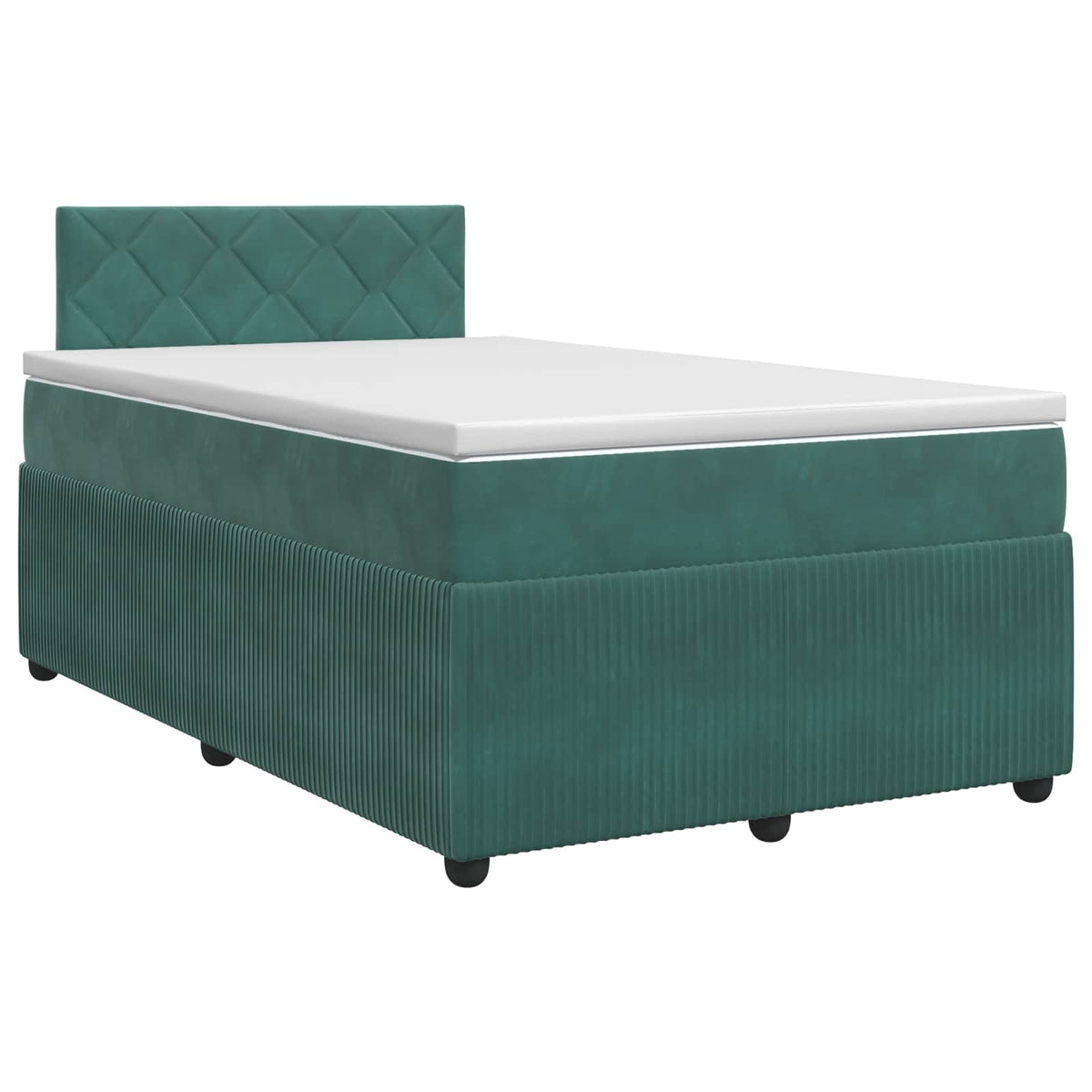 Κρεβάτι box spring με στρώμα Σκούρο Πράσινο 120 x 200 cm - Pakobazaar