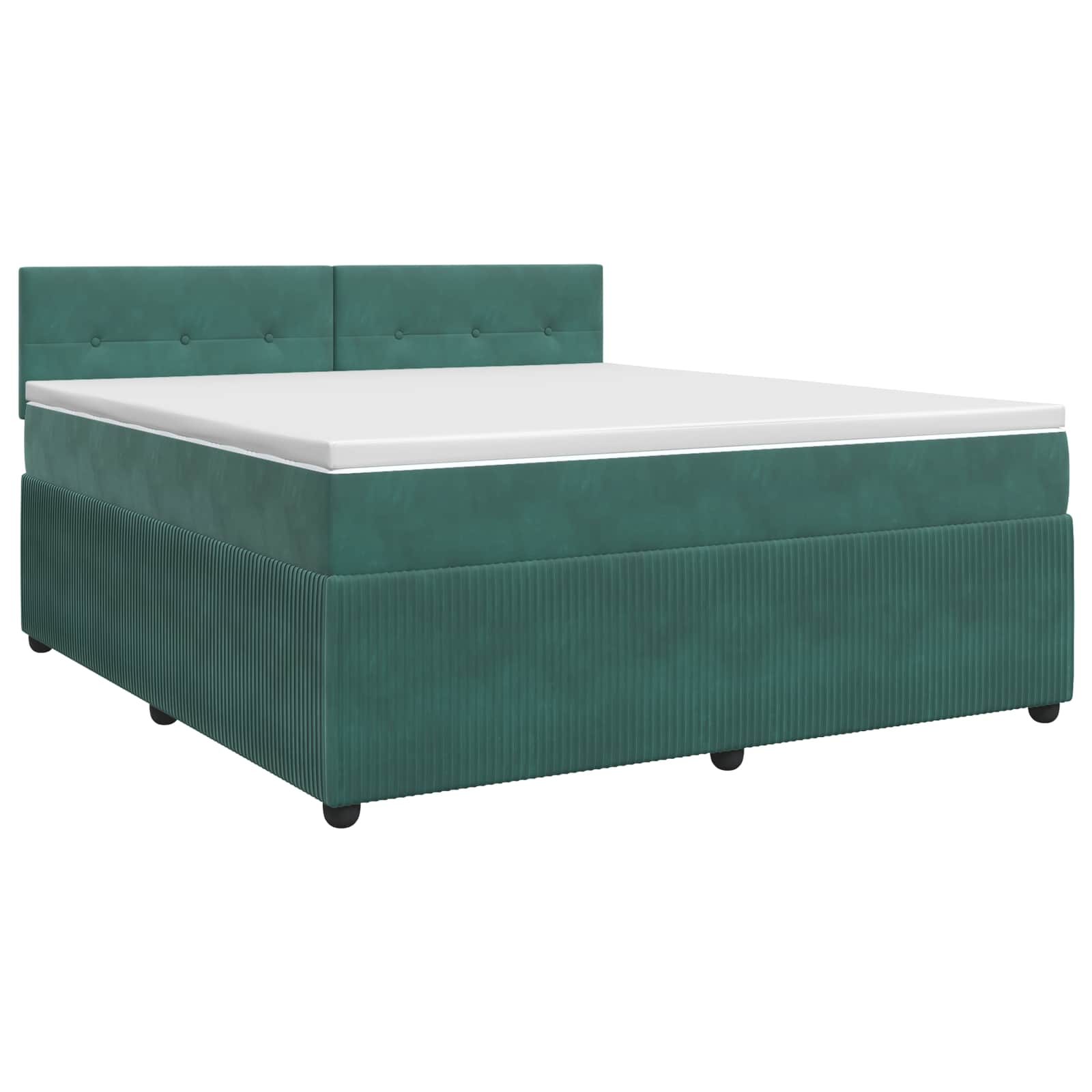 Κρεβάτι box spring με στρώμα Σκούρο Πράσινο 160 x 200 cm