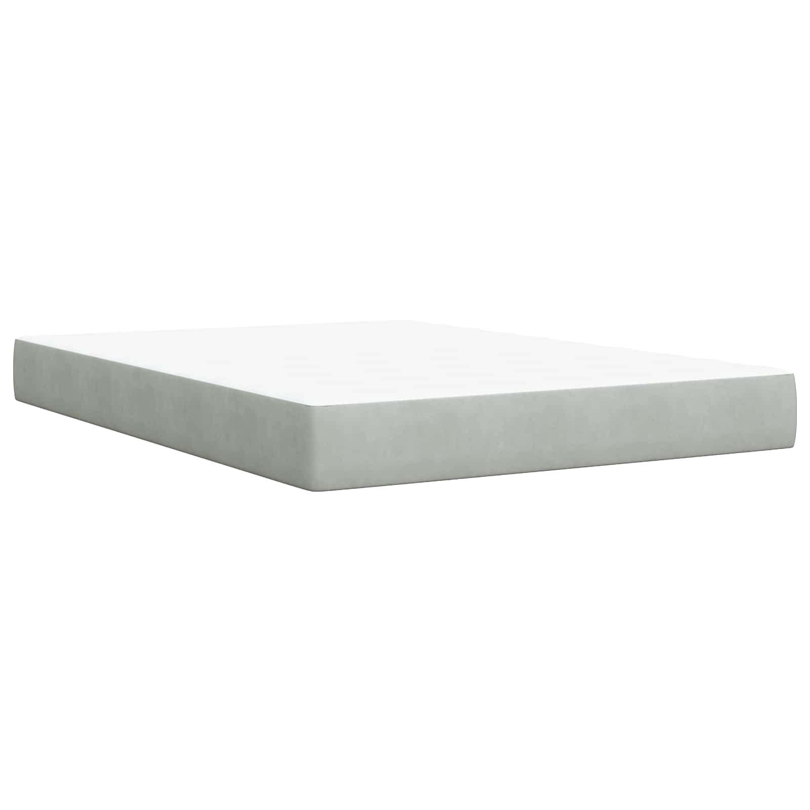 Κρεβάτι box spring με στρώμα Ανοιχτό γκρι 160 x 200 cm Βελούδο - Pakobazaar