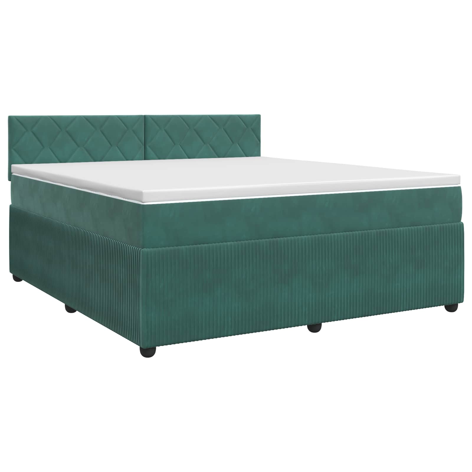 Κρεβάτι box spring με στρώμα Σκούρο Πράσινο 160 x 200 cm - Pakobazaar