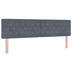 Κρεβάτι box spring με στρώμα Σκούρο Γκρι 180 x 200 cm Βελούδο - Pakobazaar