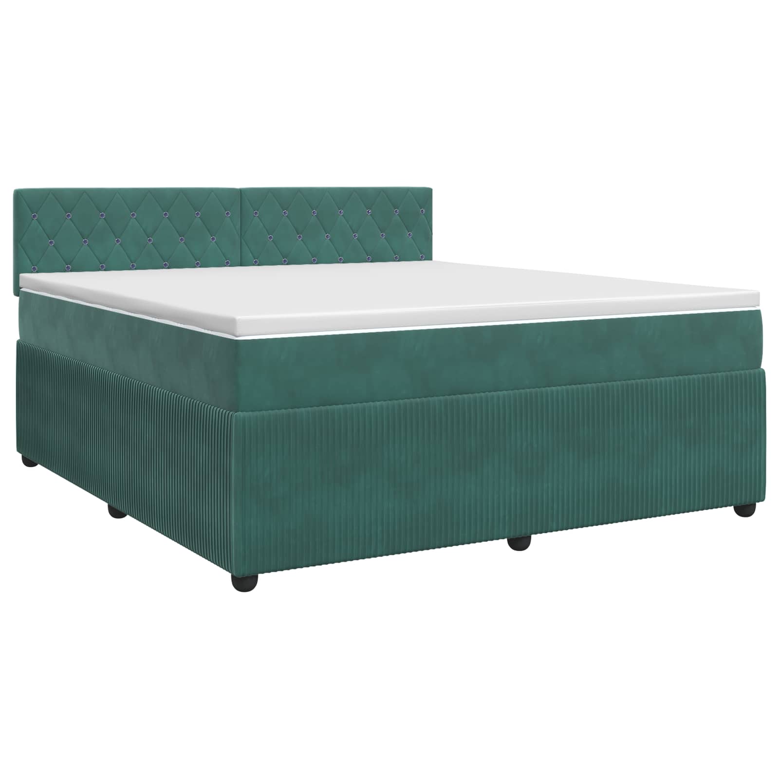 Κρεβάτι box spring με στρώμα Σκούρο Πράσινο 180 x 200 cm - Pakobazaar