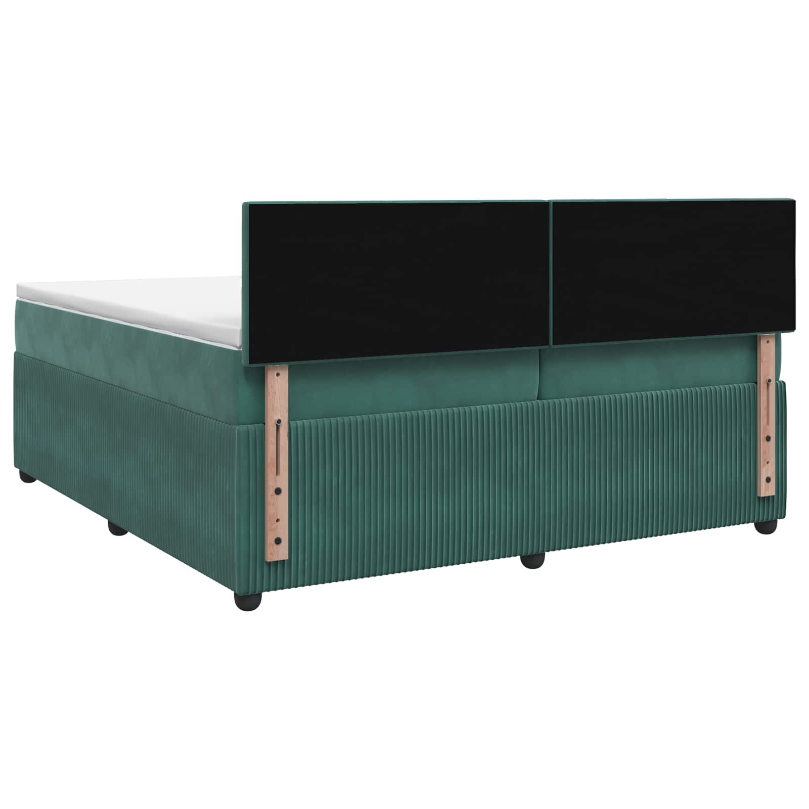Κρεβάτι box spring με στρώμα Σκούρο Πράσινο 200 x 200 cm