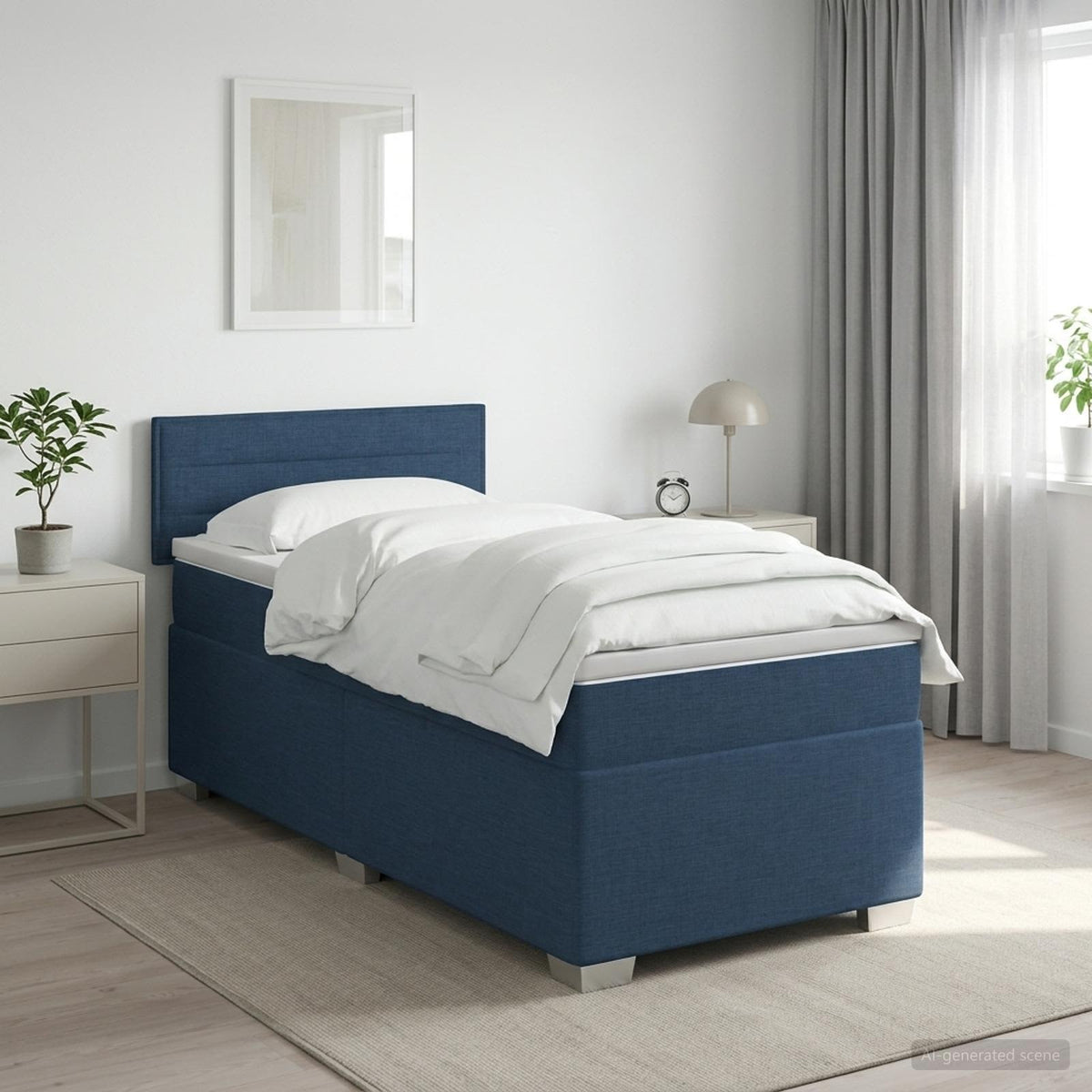 Κρεβάτι Box Spring με Στρώμα και LED Σκούρο Καφέ 100 x 200 cm - Pakobazaar