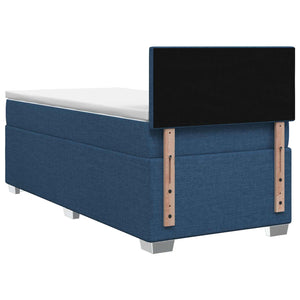 Κρεβάτι Box Spring με Στρώμα και LED Μπλε 80 x 200 cm Ύφασμα - Pakobazaar