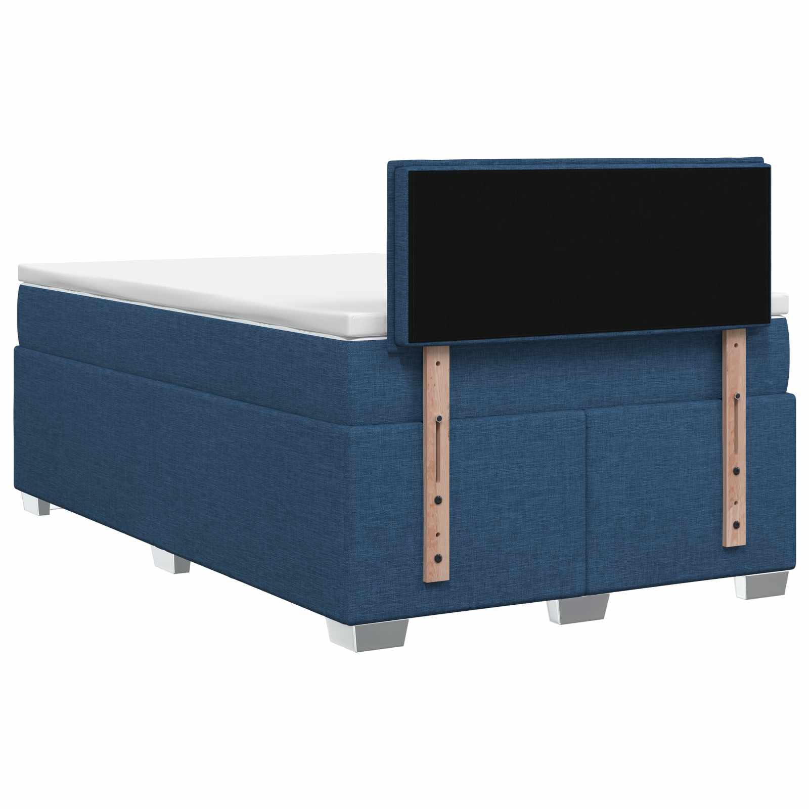 Κρεβάτι Box Spring με Στρώμα και LED Μπλε 120 x 190 cm Ύφασμα - Pakobazaar