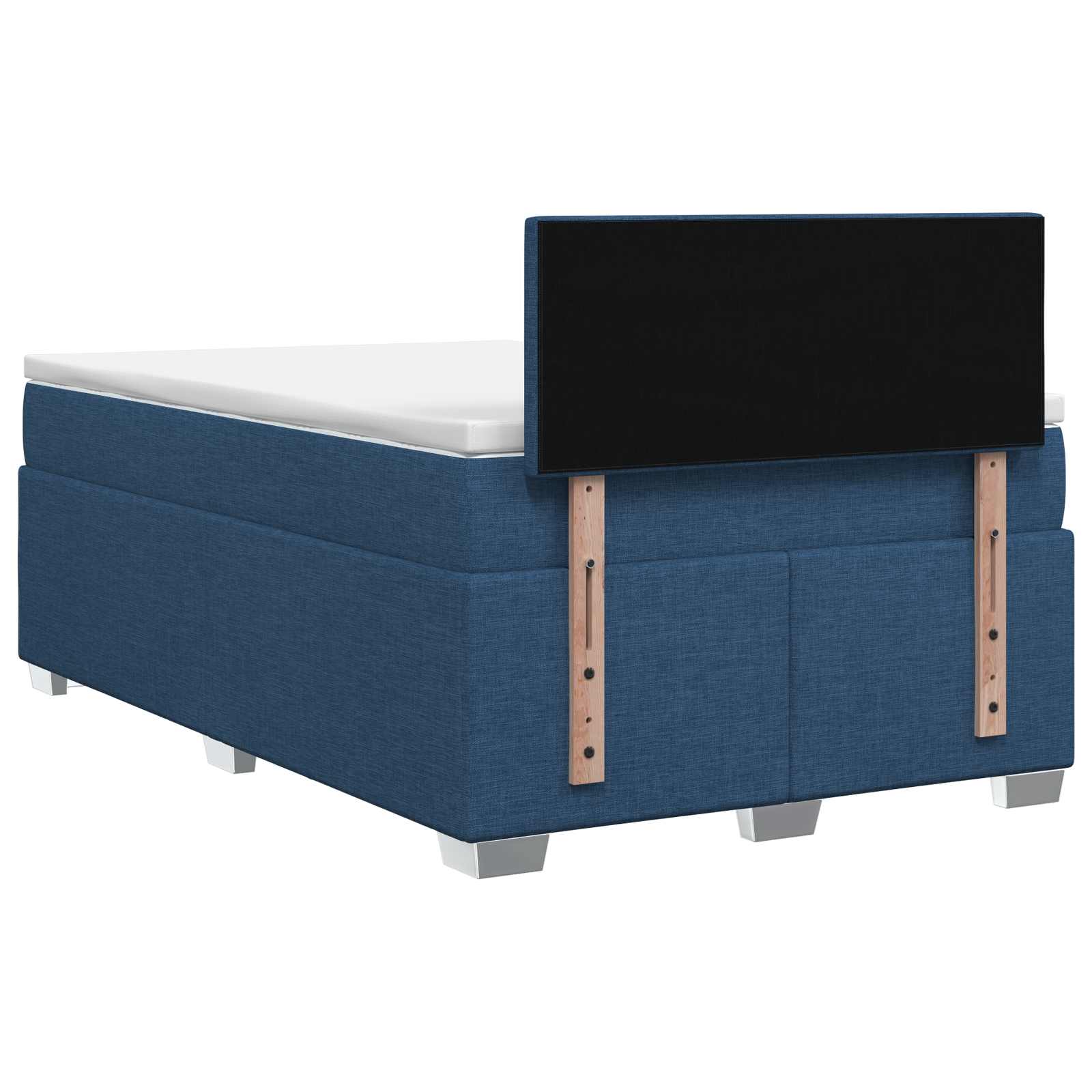 Κρεβάτι Box Spring με Στρώμα και LED Μπλε 120 x 190 cm Ύφασμα - Pakobazaar