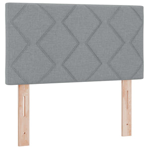 Κρεβάτι Box Spring με Στρώμα και LED Ανοιχτό γκρι 120 x 190 cm - Pakobazaar