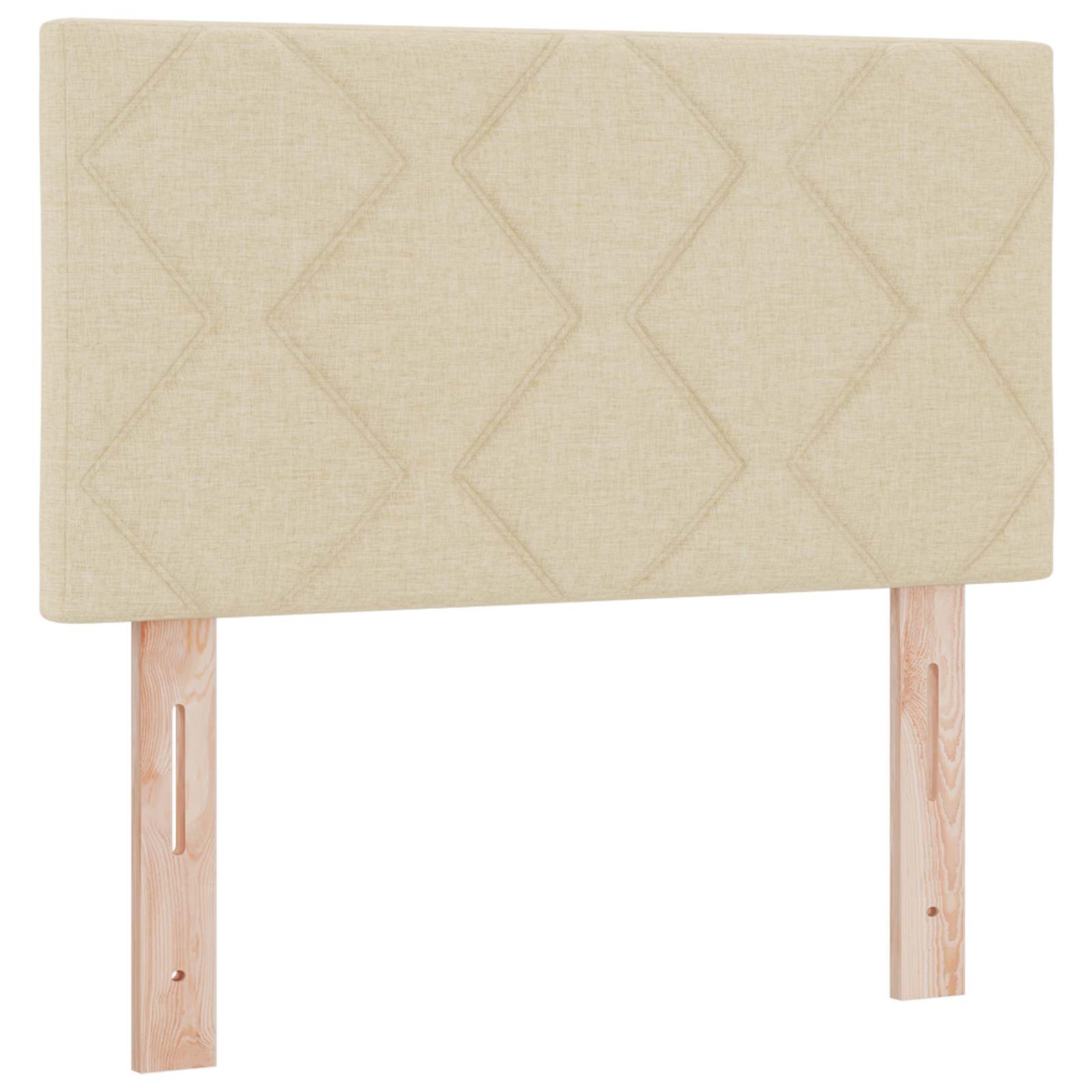 Κρεβάτι Box Spring με Στρώμα και LED Κρεμ 120 x 190 cm Ύφασμα - Pakobazaar