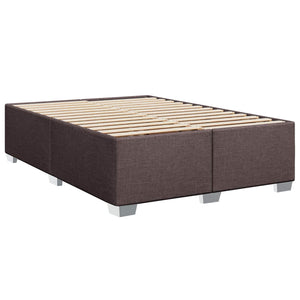 Κρεβάτι Box Spring με Στρώμα και LED Σκούρο Καφέ 160 x 200 cm - Pakobazaar